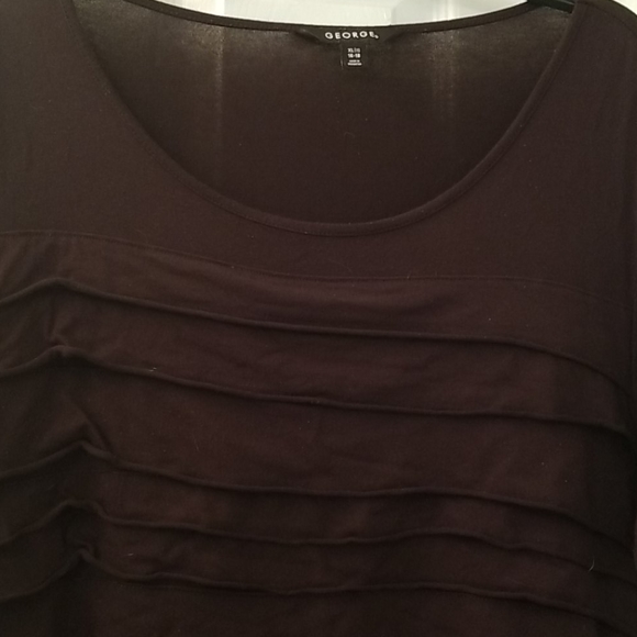 2/$11 🎉Black tiered short sleeve top! Sz XL - Picture 3 of 11